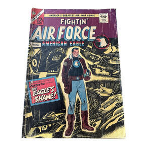 Charlton Comics, Fightin' Air Force, Vol 1 #53, 1966 America Eagle Fair Vintage